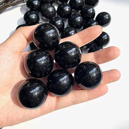 Wholesale Natural Black Obsidian Mini Spheres