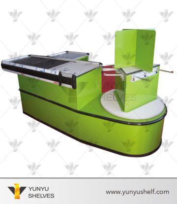 supermarket and store used checkout counters with conveyor belt for sale