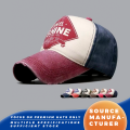 Topi Baseball Cetak Blok Warna Vintage