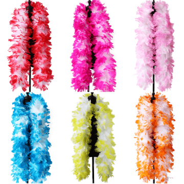 Customizable Feather Boas in Two Colors: Perfect for Carnival Costumes, Festivals, Parties, and Weddings