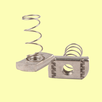Customized High-Quality Stainless Steel Channel Spring Nuts in Sizes M6, M8, M10 - Types 304, 316, and 316L