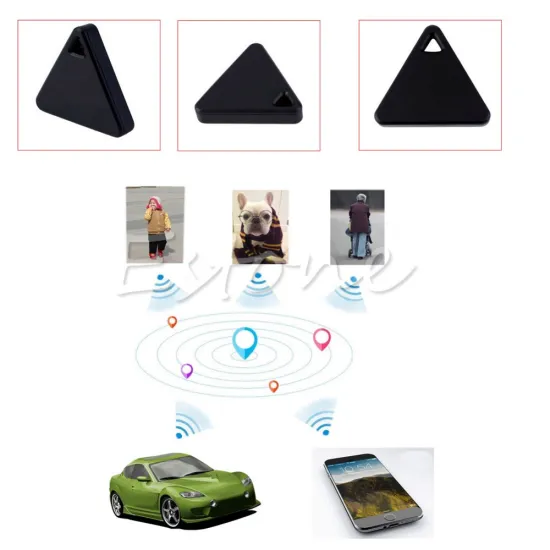 Portable Hot Bluetooth Tracker GPS Locator Antilost Tag Alarm For Car Pets Child Black