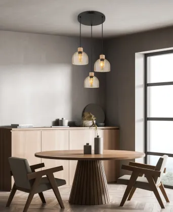 Ribbed Glass Swanson Modern Pendant