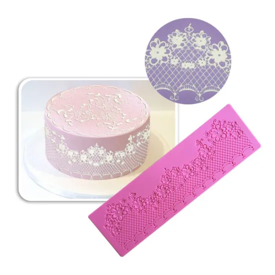 Embossed Flower Shape Non-stick Silicone Mold for Cake Decorating