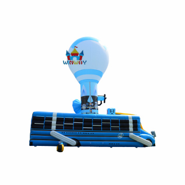2024 New Style Custom Fortnite Bus Obstacle Course Inflatables Outdoor Equipment