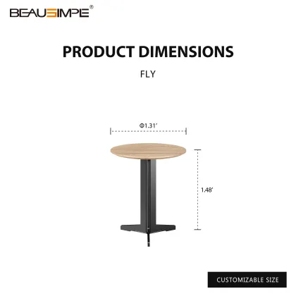Minimalist Circular Coffee Table with Elm