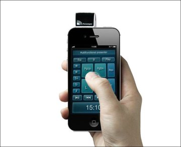 2012 hot sale new product iphone presenter with air mouse let you iphone as wireless presenter