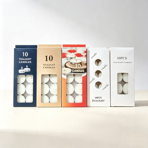 Retail Box Tealight Candle for Commercial Decor Applications
