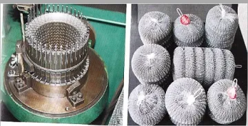 Galvanized stainless steel mesh scourer flat wire