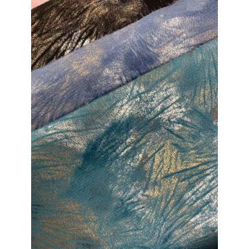 Tissu velours hollandais à motif de plumes abstraites