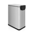 Baño cuadrado de acero inoxidable 45L Pedal Bin de basura