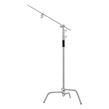 BOODPHO 10ft Heavy Duty C stehen mit einstellbarem Arm für die Fotografie