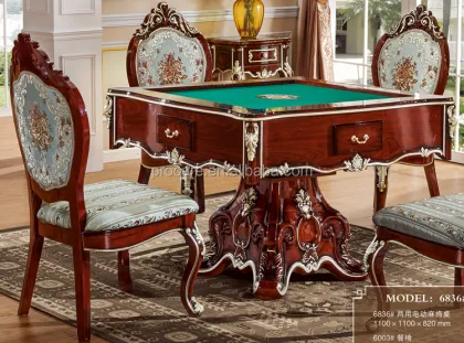 High Quality Luxury Royal Dining Table with Automatic Mahjong Function