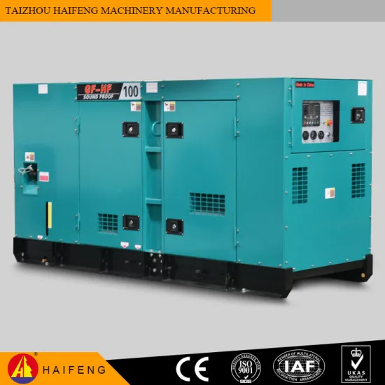 silent type soundproof 80KW 100kva diesel generator set powered by cummins engine