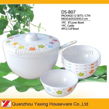6 PCS wholesale melamine china dinner set