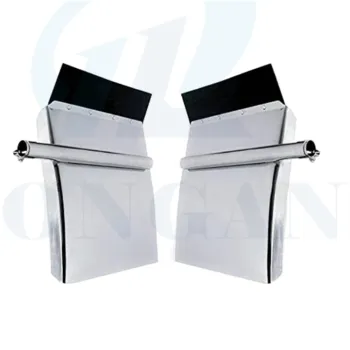 Stainless Steel Quarter Fender Set 24x29 Bracket for Volvo VNL Semi Trucks