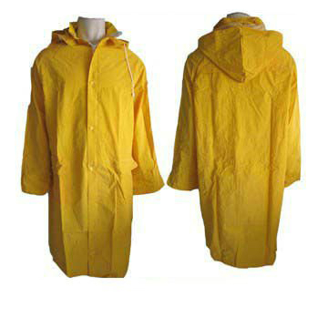 yellow raincoat wit drawstring