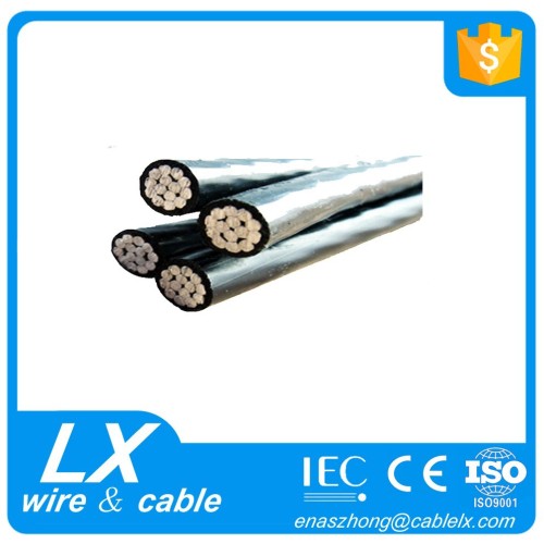 pvc insulated service drop aerial bundled overhead ABC cable