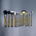 15 pcs Natural Bamboo Handle Makeup Brush Set