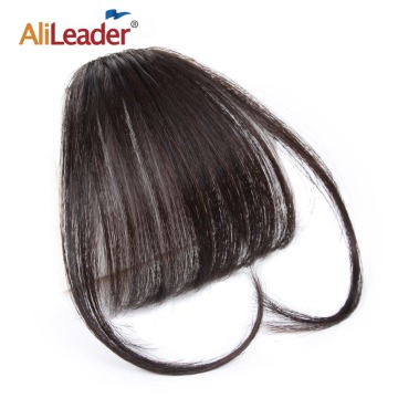 AliLeader Clip in Human Hair Bangs For Hair Decoration