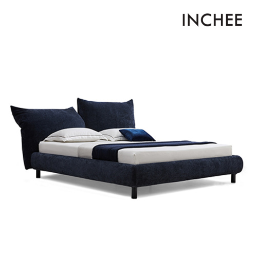 Fabric Soft Bed Modern Design Wooden Frame Fabric Soft Bed Supplier