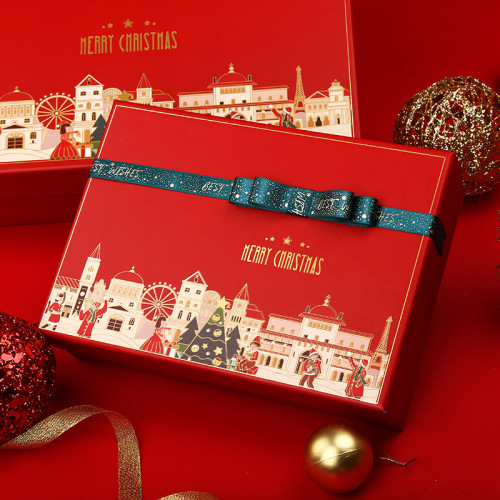Bowknot Design Red Christmas Eve Cassanes Boîtes-cadeaux