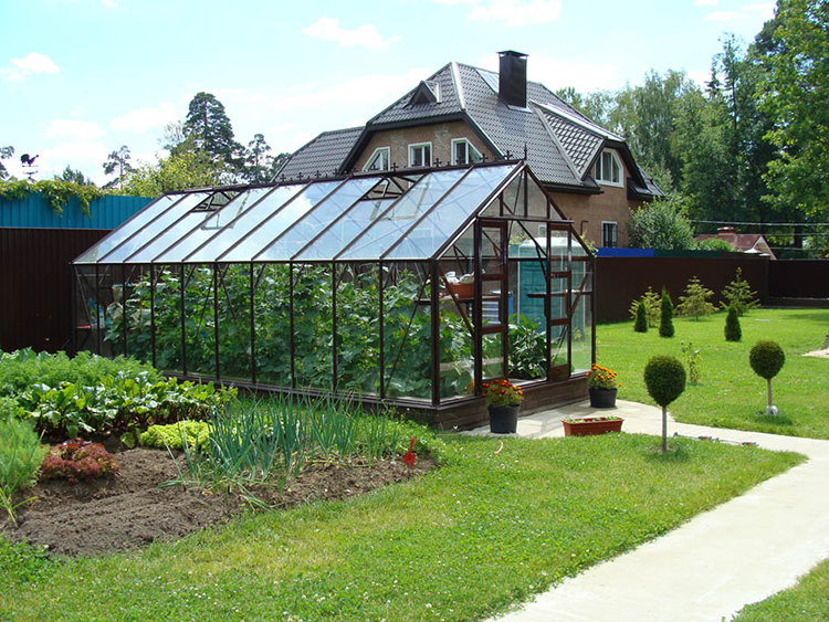 China Invernadero de cristal pequeño jardín para la familia