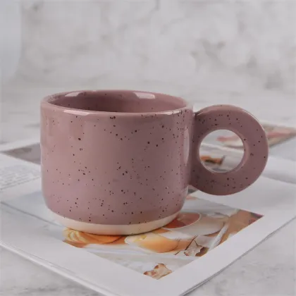 Wholesale Pottery Clay Matte Glaze Ceramic Coffee Tea Mug Cup Set Without Saucer