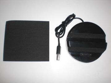 2nd Slot Black Apple Iphone Docking Station Universal 3.5mm With Built-in Usb Cable