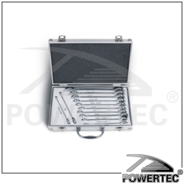 POWERTEC 12pcs Combination Ratchet Wrench Set, Hand Tools