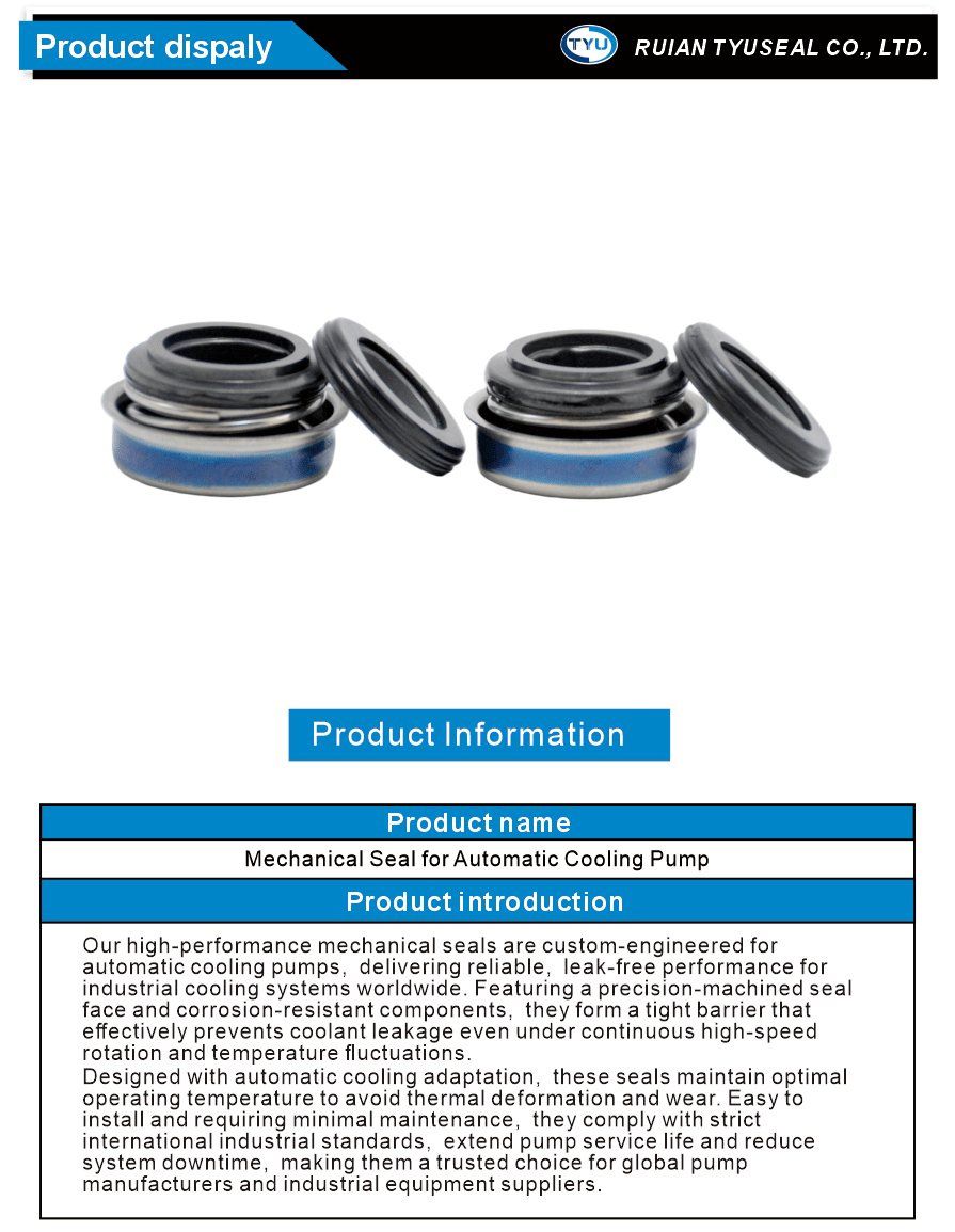 Precision Mechanical Seal for Pump