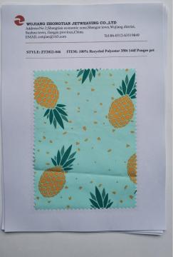 100% Recycled Polyester 350t 144f Pongee prt