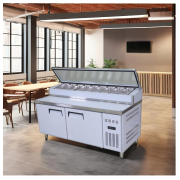 Commercial Stainless Steel Prep Station with Refrigerator