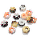 Bunte Harz Donut Simulation Lebensmittel Hohlkuchen Keks Flat Back Cabochon Schleimfüller für Haarspange Telefon Fall DIY Art Decor