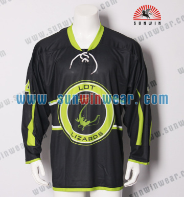 210gsm polyester sublimated pro lace hockey jersey nhl