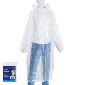 cheap price waterproof colorful PE raincoat