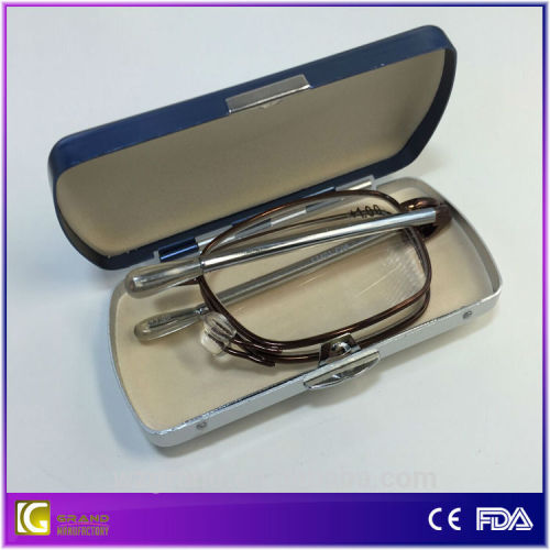 reading glasses for big heads Frame with Metal Case glasses of reading