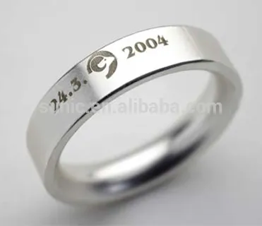 Gold Silver Paatinum Stainless steel Tiffany Fingers Metal Ring fiber laser marking engrave etching machine