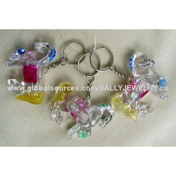 Horse LED Keychains, Made of Plastic