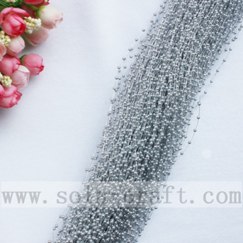 3 MM zilveren kunstmatige Faux Pearl String Beaded Garland