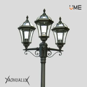 Three lights outdoor classic decorative yard lamp