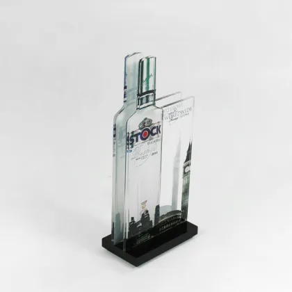 Cool Custom Clear Plastic Wine Rack With Design