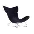 Klassieke zwarte stof Imola Accent Chair met Ottoman