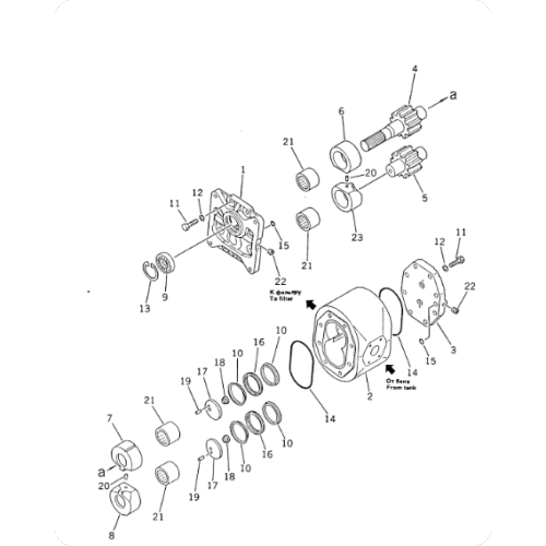 Bulldozer D355A-3 working pump 07448-66500