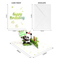 Biglietto d'auguri 3D con palloncino Panda di buon compleanno