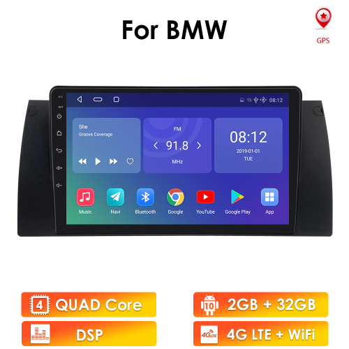 4 Core 2din Android Car Radio for BMW 5 E39 E53 X5 1995-2001 M5 7 E38 2002 2003 2004 2005 2006 Navi GPS 4G Multimedia Player