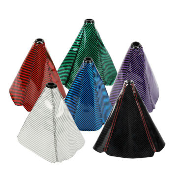 Custom Universal Carbon Fiber JDM Car Racing Gear Shift Knob with Red, Black, Blue Logo