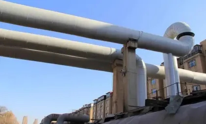 Heating-resistant powder coating for heating pipes