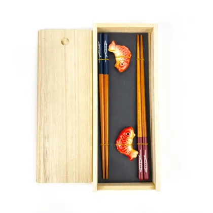 New Luxury Classic Japanese Saury Chopsticks Set with Wooden Box