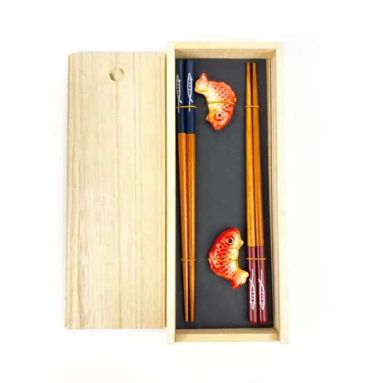 New Luxury Classic Japanese Saury Chopsticks Set with Wooden Box